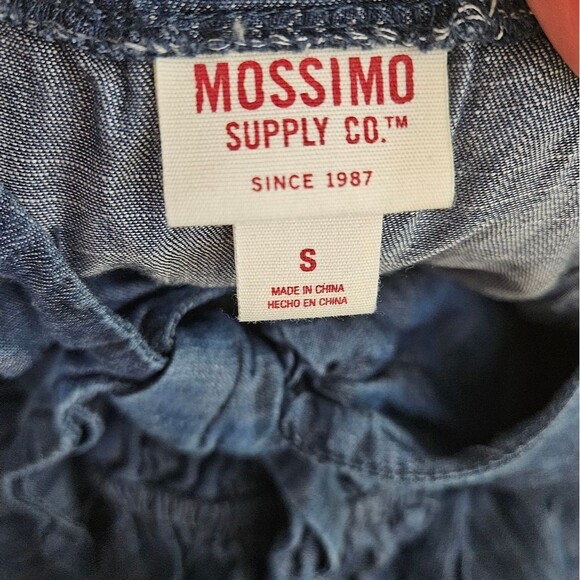 Mossimo Co. Denim Strappy Tie Front Romper Women’s Small Blue Jumper Boho  EUC - Picture 2 of 11